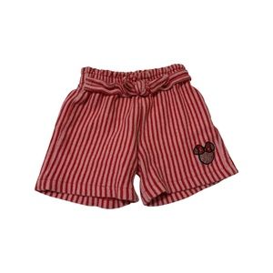 Toddler Girls Tokyo Disney Striped Pink Red Minnie Mouse Terry Cloth Shorts Sz 2